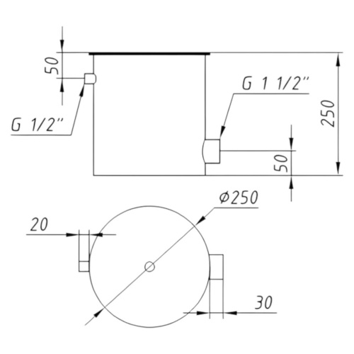 Регулятор уровня воды Акватехника 1 1/2" ВР/1/2" НР (плитка) (AT13.08) фото 2